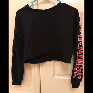 Forever 21 Paradise Crop Sweatshirt Size Small